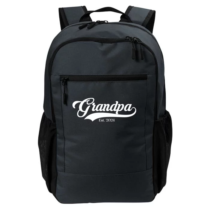 Grandpa Est 2024 Baseball Team Font Daily Commute Backpack