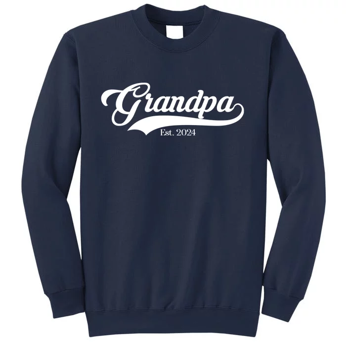 Grandpa Est 2024 Baseball Team Font Sweatshirt