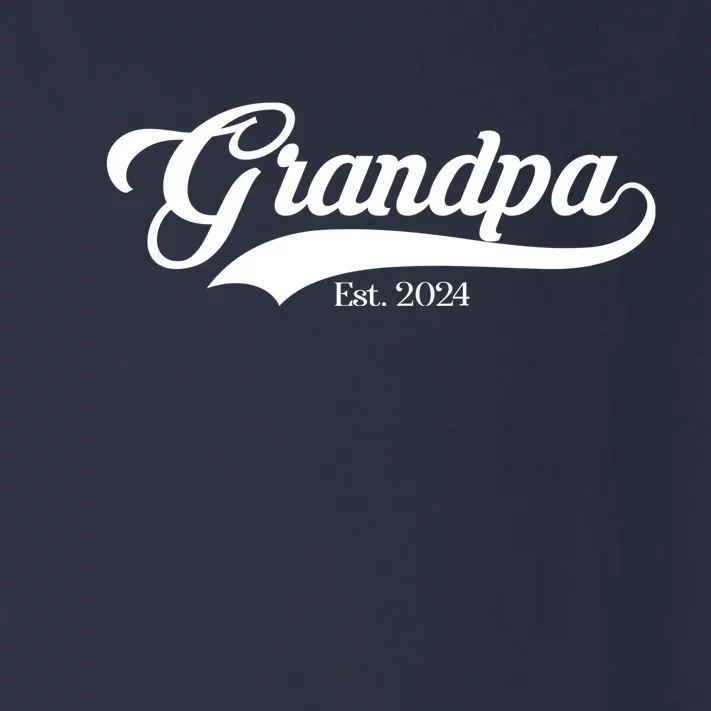 Grandpa Est 2024 Baseball Team Font Toddler Long Sleeve Shirt