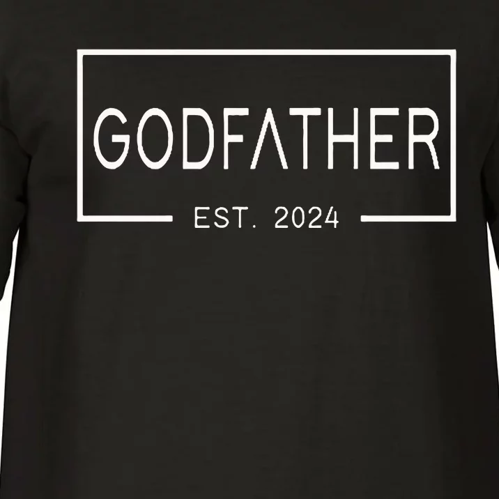 Godfather Est 2024 First Time Godfather FatherS Day Comfort Colors T-Shirt