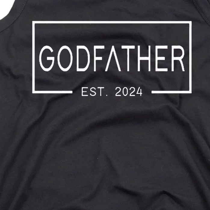 Godfather Est 2024 First Time Godfather FatherS Day Tank Top