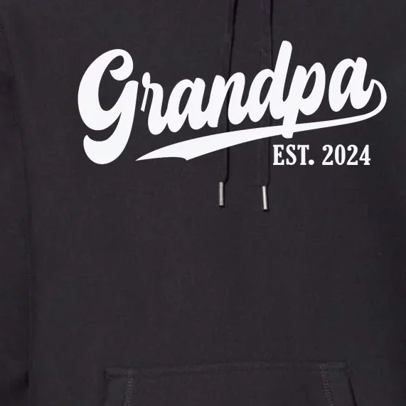 Grandpa Est 2024 Premium Hoodie