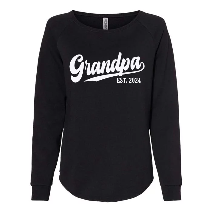 Grandpa Est 2024 Womens California Wash Sweatshirt