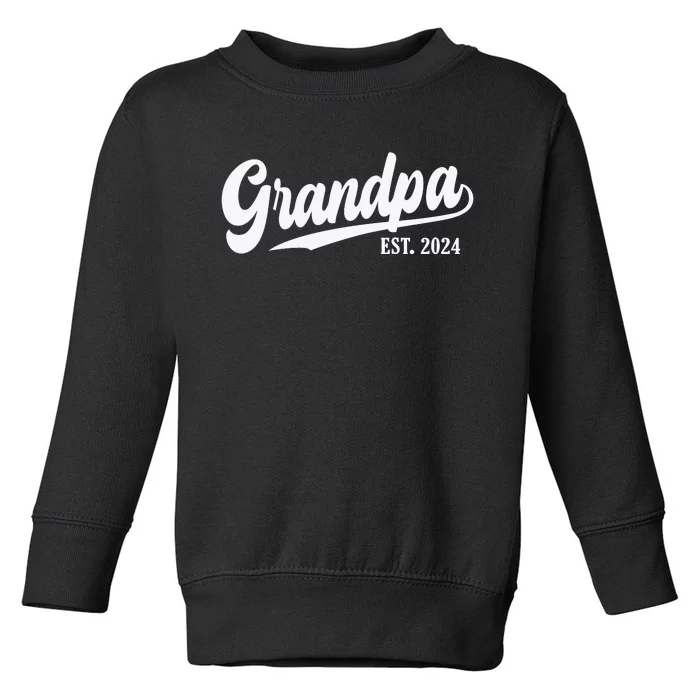 Grandpa Est 2024 Toddler Sweatshirt