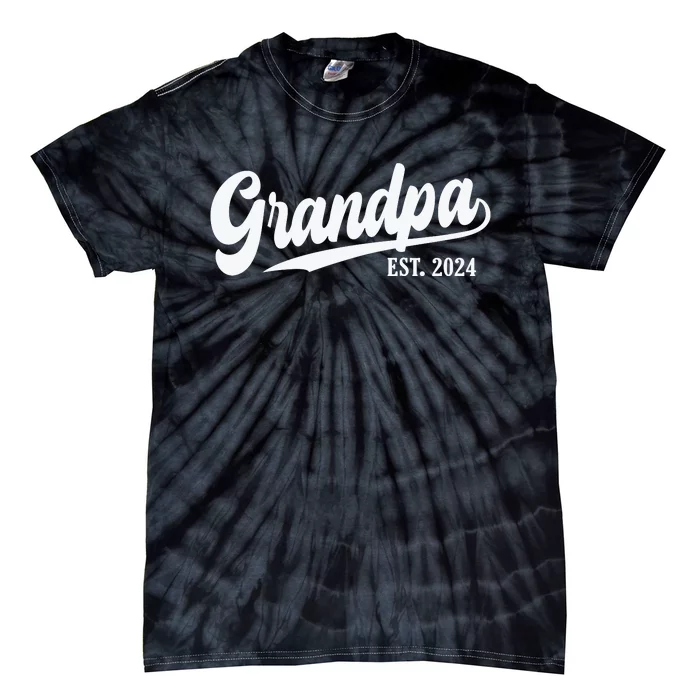 Grandpa Est 2024 Tie-Dye T-Shirt