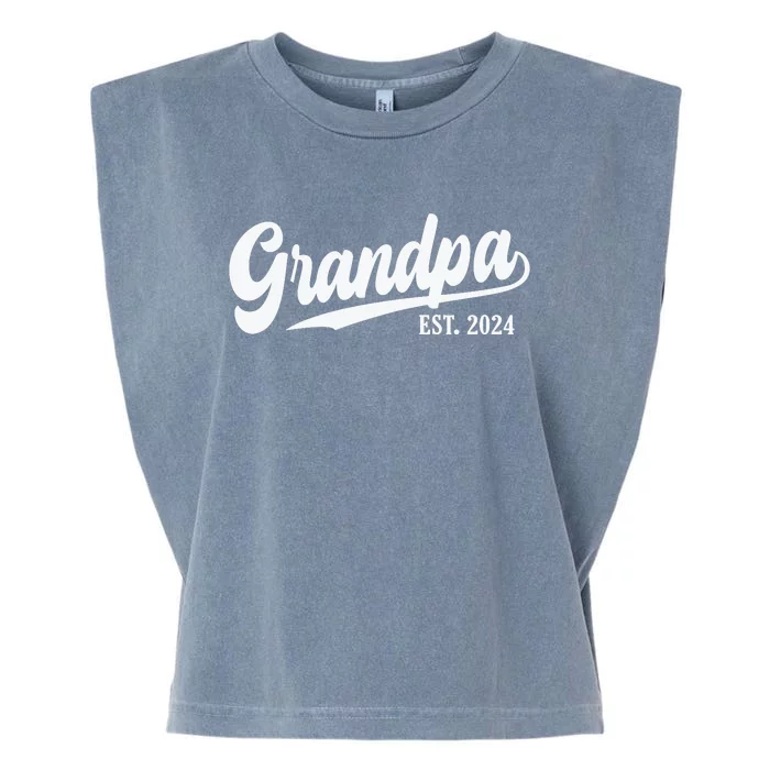 Grandpa Est 2024 Garment-Dyed Women's Muscle Tee