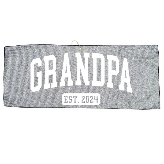 Grandpa Est 2024 Cute Gift Large Microfiber Waffle Golf Towel