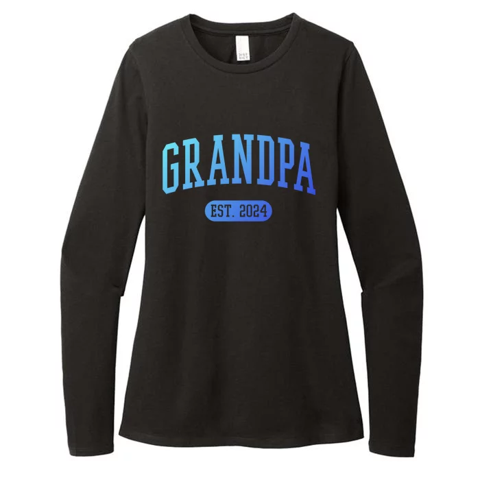 Grandpa Est 2024 Vintage Funny Gift Womens CVC Long Sleeve Shirt