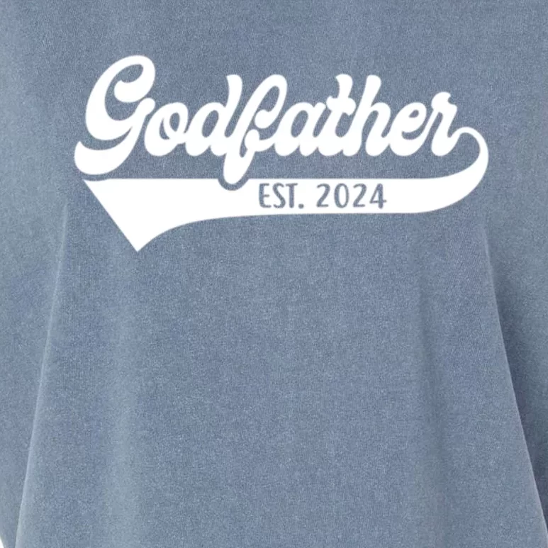 Godfather Est 2024 New Godfather Funny FatherS Day Gift Garment-Dyed Women's Muscle Tee