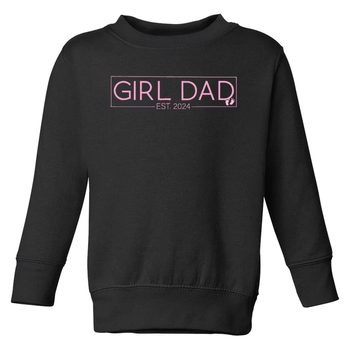 Girldad Est 2024 Newborn Daddy Father Baby Toddler Sweatshirt