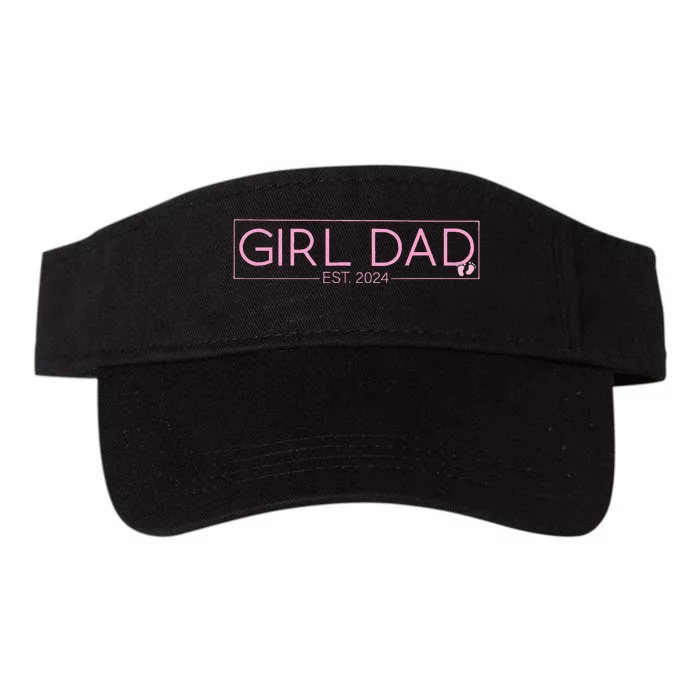 Girldad Est 2024 Newborn Daddy Father Baby Valucap Bio-Washed Visor