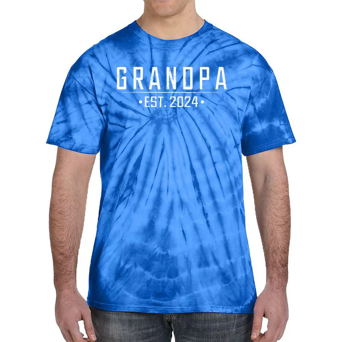 Grandpa Est 2024 Tie-Dye T-Shirt