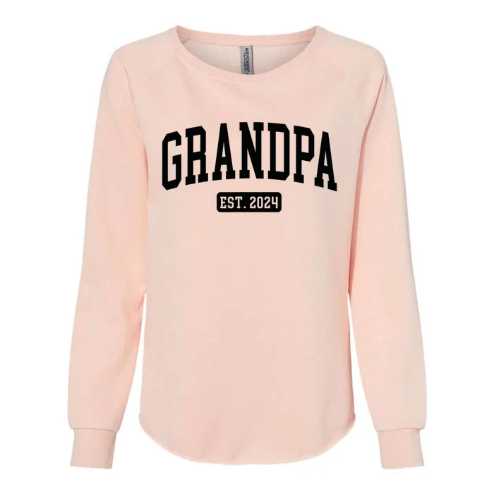 Grandpa Est. 2024 Womens California Wash Sweatshirt