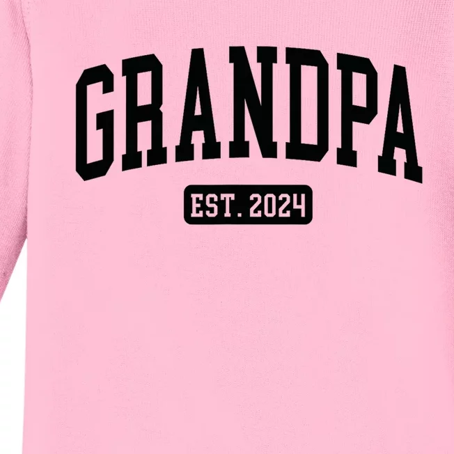 Grandpa Est. 2024 Baby Long Sleeve Bodysuit