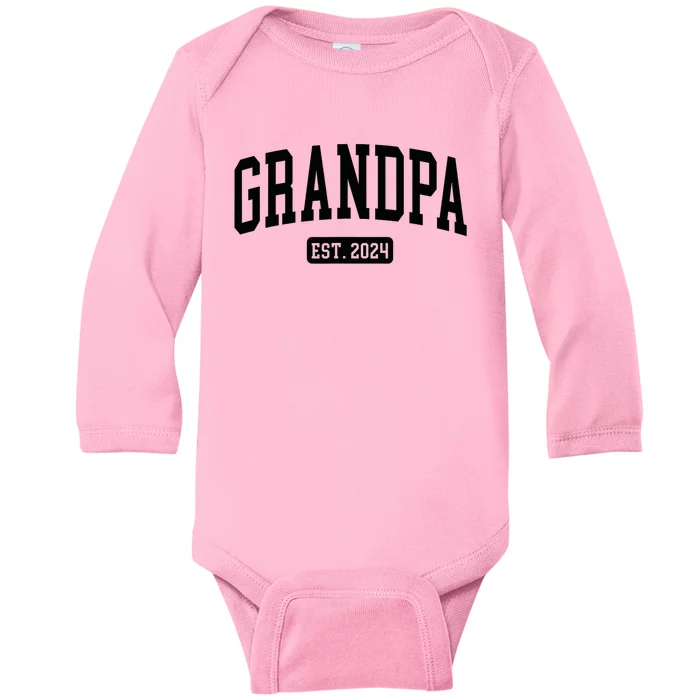 Grandpa Est. 2024 Baby Long Sleeve Bodysuit