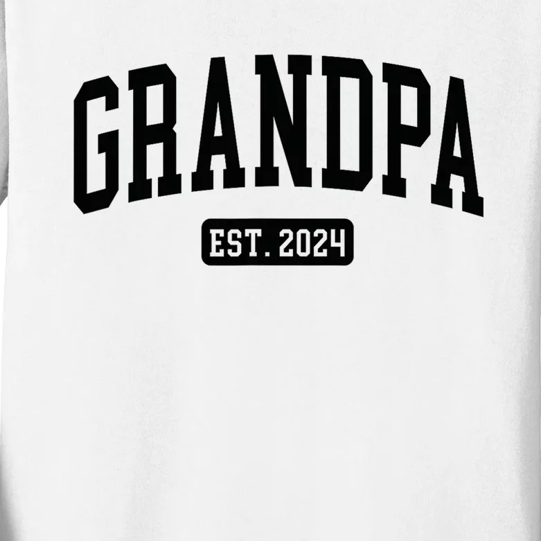 Grandpa Est. 2024 Kids Long Sleeve Shirt