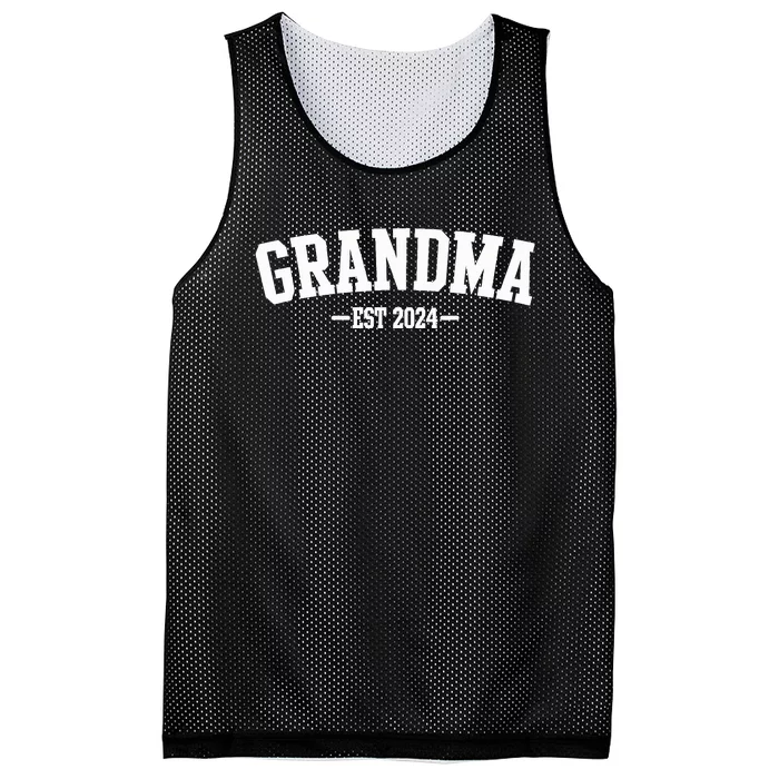 Grandma Est 2024 Promoted To Grandma 2024 For Grandmother Mesh Reversible Basketball Jersey Tank