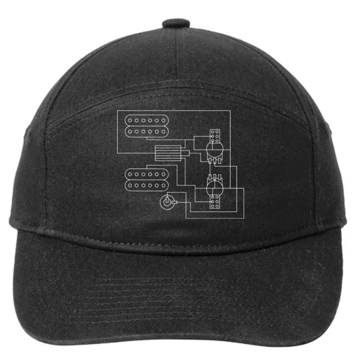 Guitar Electronics 2 Humbuckers Wiring Diagram Guitar Tech 7-Panel Snapback Hat