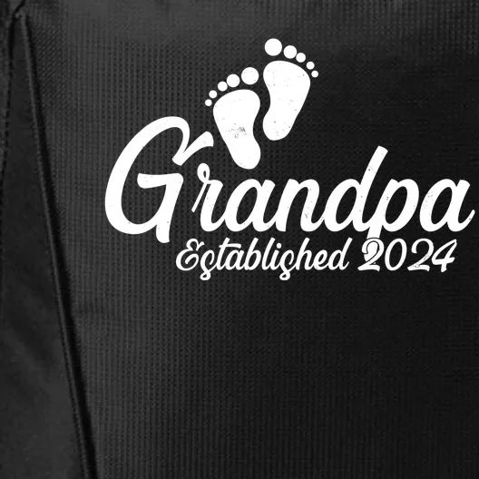 Grandpa Established 2024 Baby Footprints City Backpack