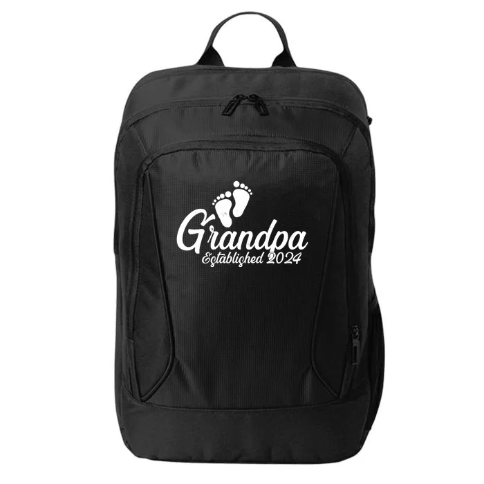 Grandpa Established 2024 Baby Footprints City Backpack