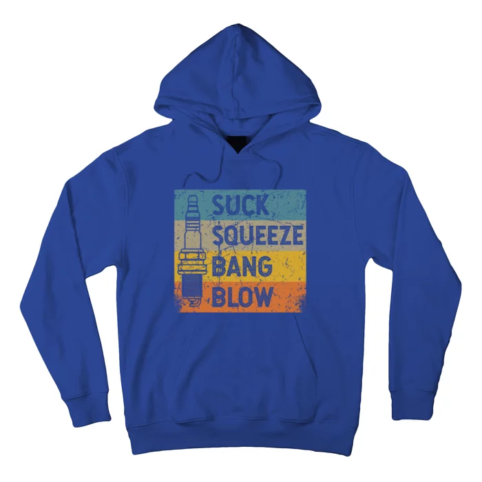 Gasoline Engine 4 Stroke Cycle Suck Squeeze Bang Blow Gift Hoodie