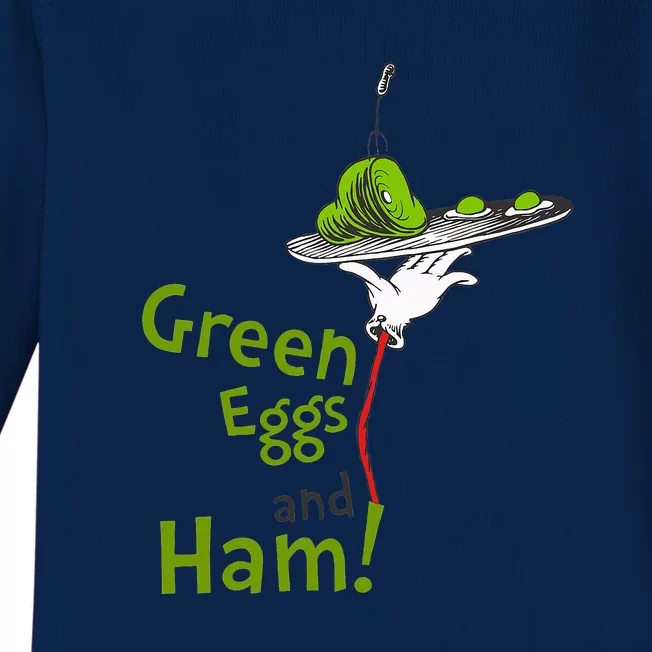 Green Eggs And Ham Title Baby Long Sleeve Bodysuit