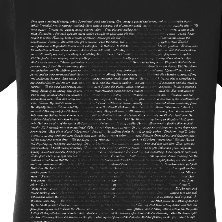 Gothic Edgar Allen Poe The Raven Women's T-Shirt