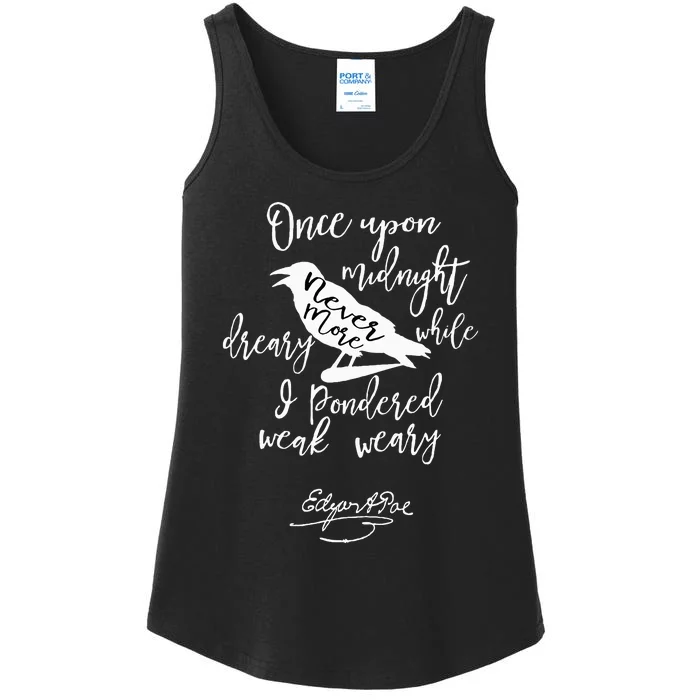 Gothic Edgar Allan Poe Ladies Essential Tank