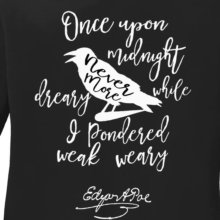 Gothic Edgar Allan Poe Ladies Long Sleeve Shirt