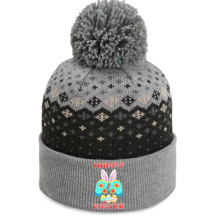 Gamer Easter Bunny Controller Easter Day The Baniff Cuffed Pom Beanie