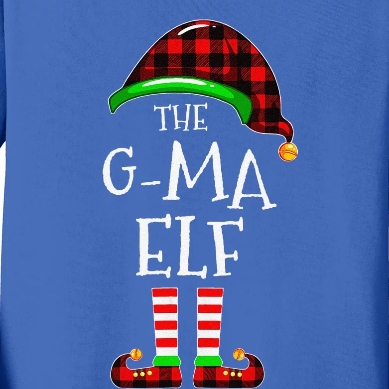 Gma Elf Buffalo Plaid Matching Family Christmas Pajama Kids Long Sleeve Shirt