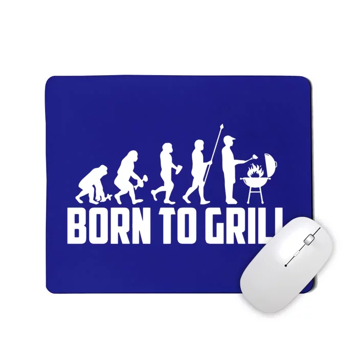 Grilling Evolution Born To Grill Funny Grillfather Bbq Gift Mousepad