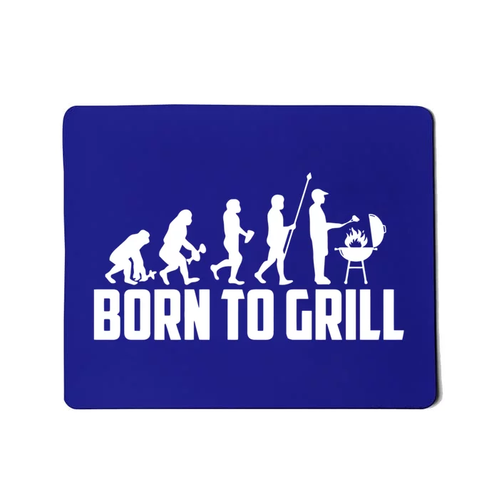 Grilling Evolution Born To Grill Funny Grillfather Bbq Gift Mousepad