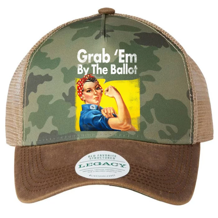 Grab Em By The Ballot Rosie The Riveter 2020 Liberal Voter Funny Gift Legacy Tie Dye Trucker Hat