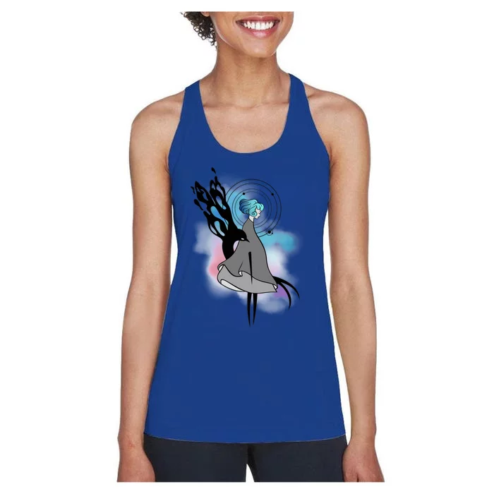 Gris Emersive Beautiful Watercolor Artwork Women's Racerback Tank