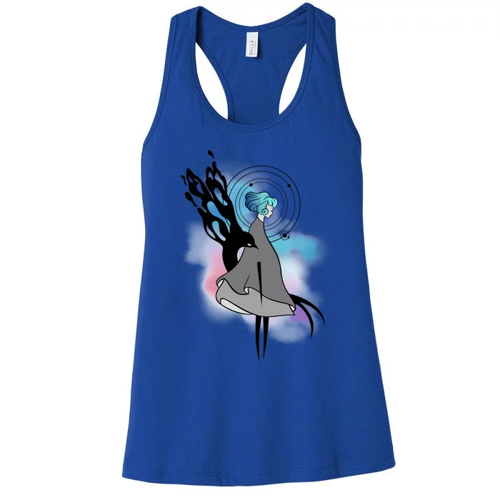 Gris Emersive Beautiful Watercolor Artwork Women's Racerback Tank