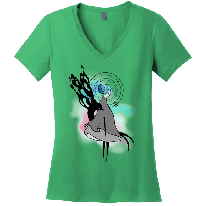 Gris Emersive Beautiful Watercolor Artwork Women's V-Neck T-Shirt