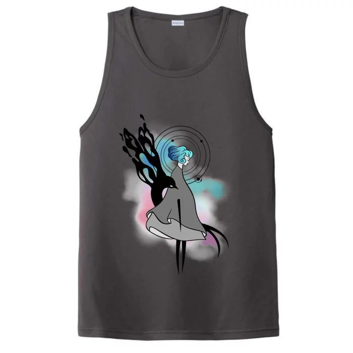 Gris Emersive Beautiful Watercolor Artwork Performance Tank