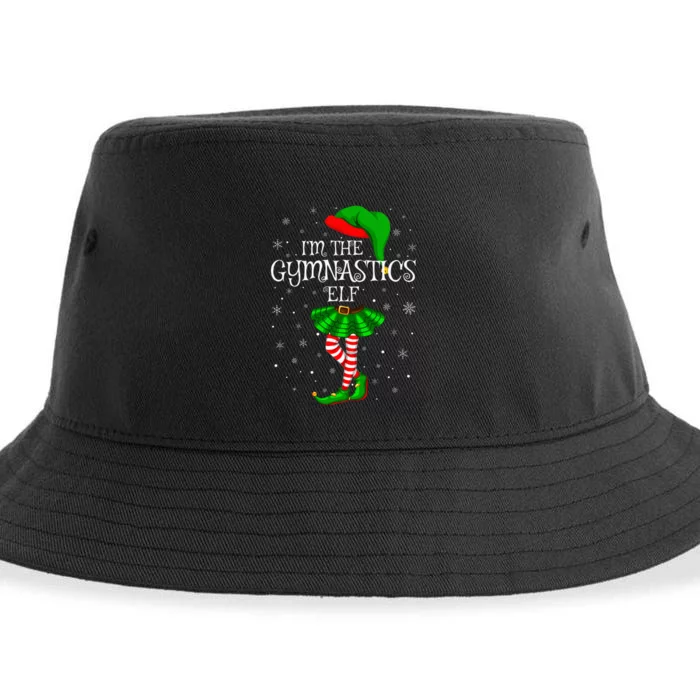 Gymnastics Elf Christmas Matching Family Elf Sustainable Bucket Hat