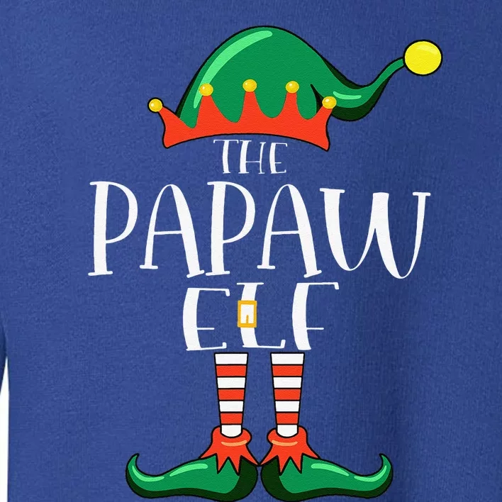 Grandpa Elf Christmas Pajamas Family The PAPAW Elf Toddler Sweatshirt