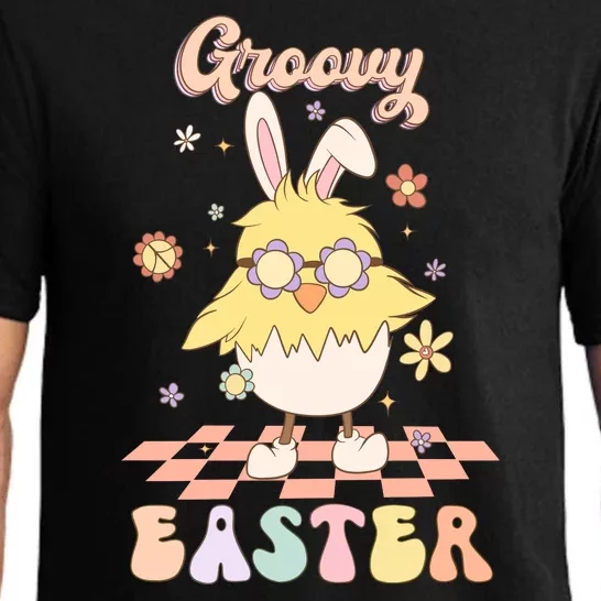 Groovy Easter Chicken Easter Cute Pajama Set