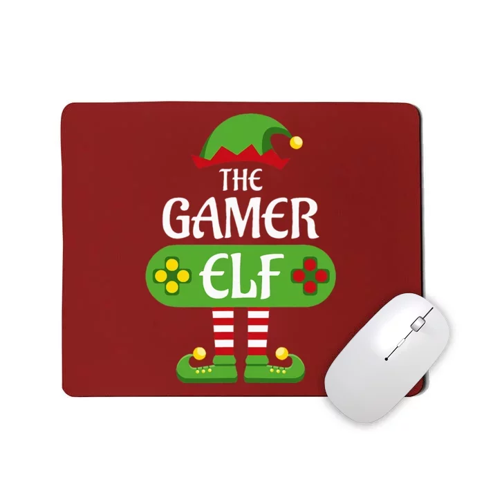 Gamer Elf Christmas Matching Group Family Mousepad