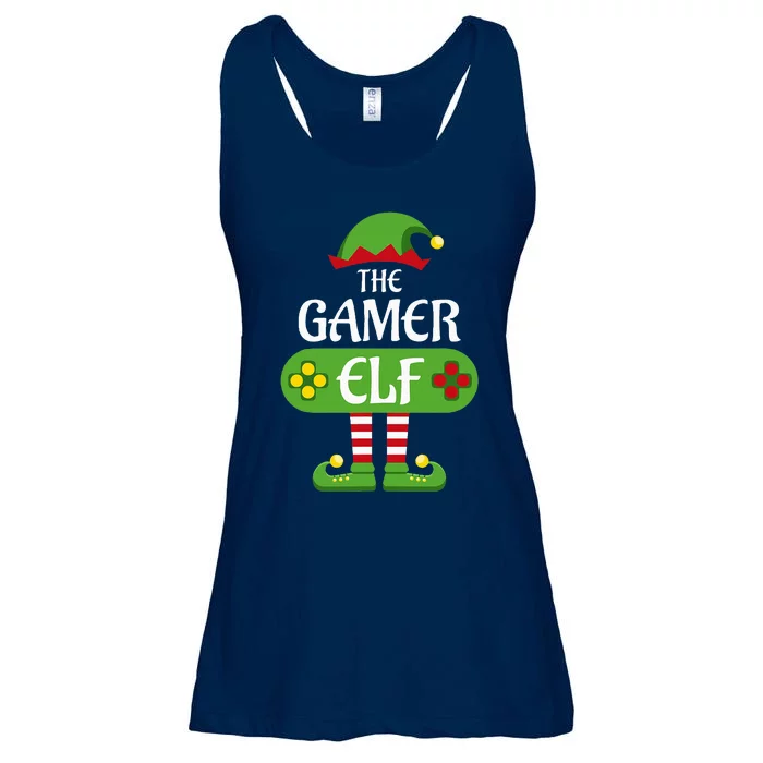 Gamer Elf Christmas Matching Group Family Ladies Essential Flowy Tank