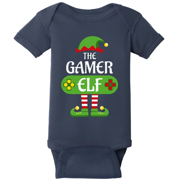 Gamer Elf Christmas Matching Group Family Baby Bodysuit