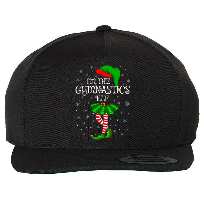 Gymnastics Elf Christmas Matching Family Elf Wool Snapback Cap