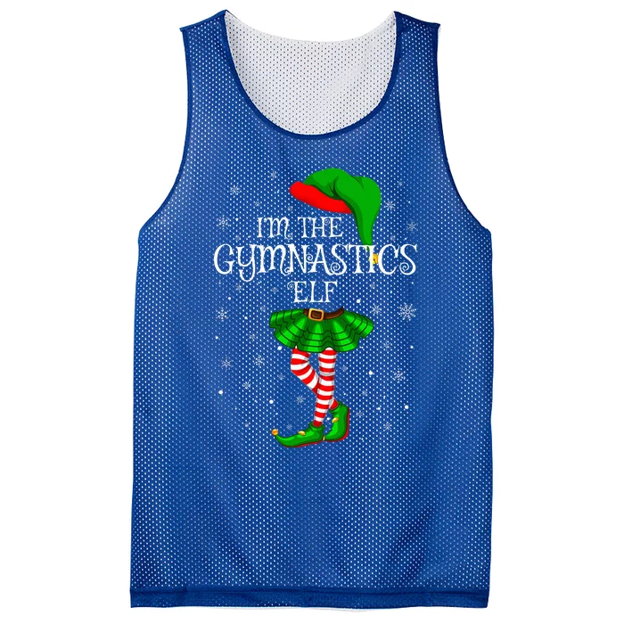 Gymnastics Elf Christmas Matching Family Elf Mesh Reversible Basketball Jersey Tank