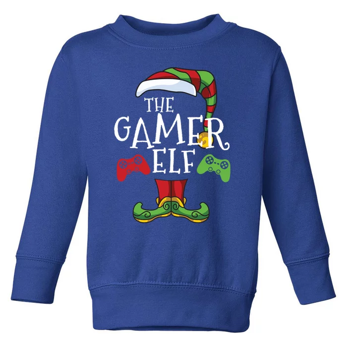 Gamer Elf Christmas Family Matching Funny IM The Gaming Elf Gift Toddler Sweatshirt