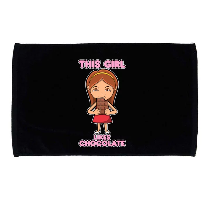 Girl Eating Chocolate Funny Chocolate Chocolatier Meaningful Gift Microfiber Hand Towel