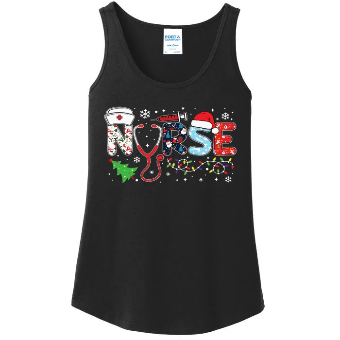 Groovy Er Cna Nurse Winter For Funny Women Christmas Nurse Ladies Essential Tank