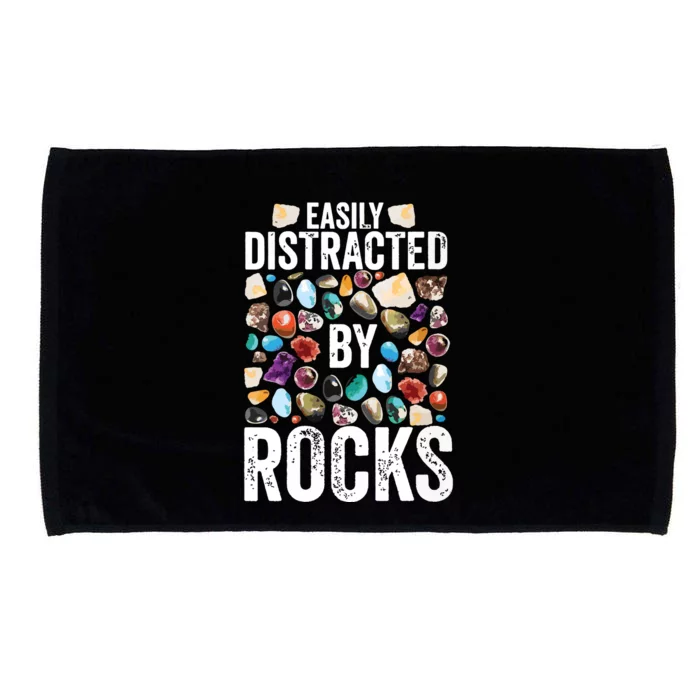 Geology Easily Distracted By Rocks For Geologist Microfiber Hand Towel